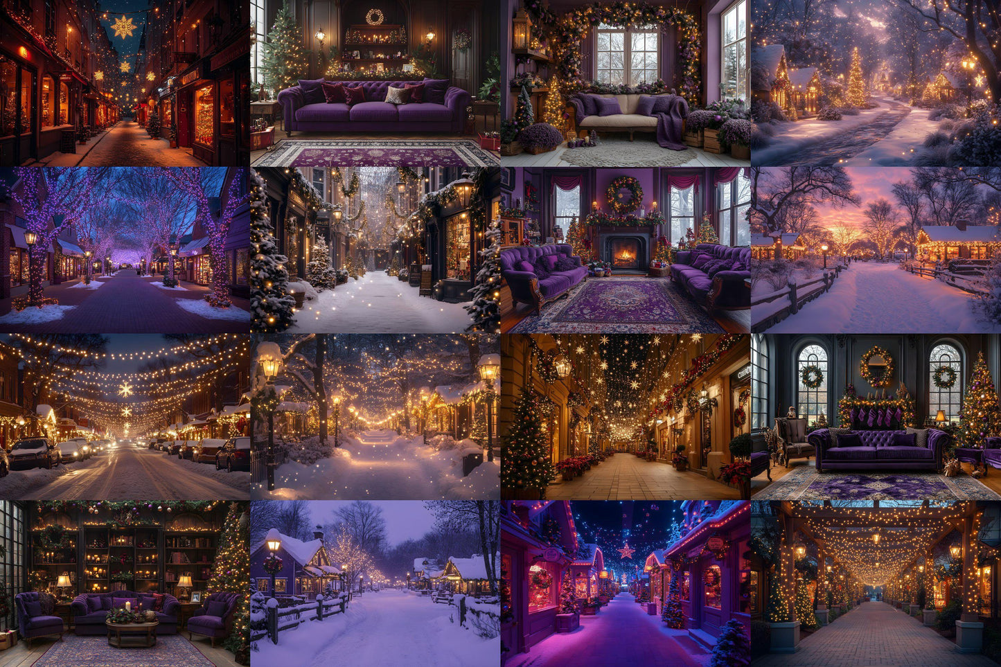 Purple Christmas Backdrops, Christmas Background, Digital Christmas Wallpapers, Photoshop, Photography Backdrops - 3:2 Ratio