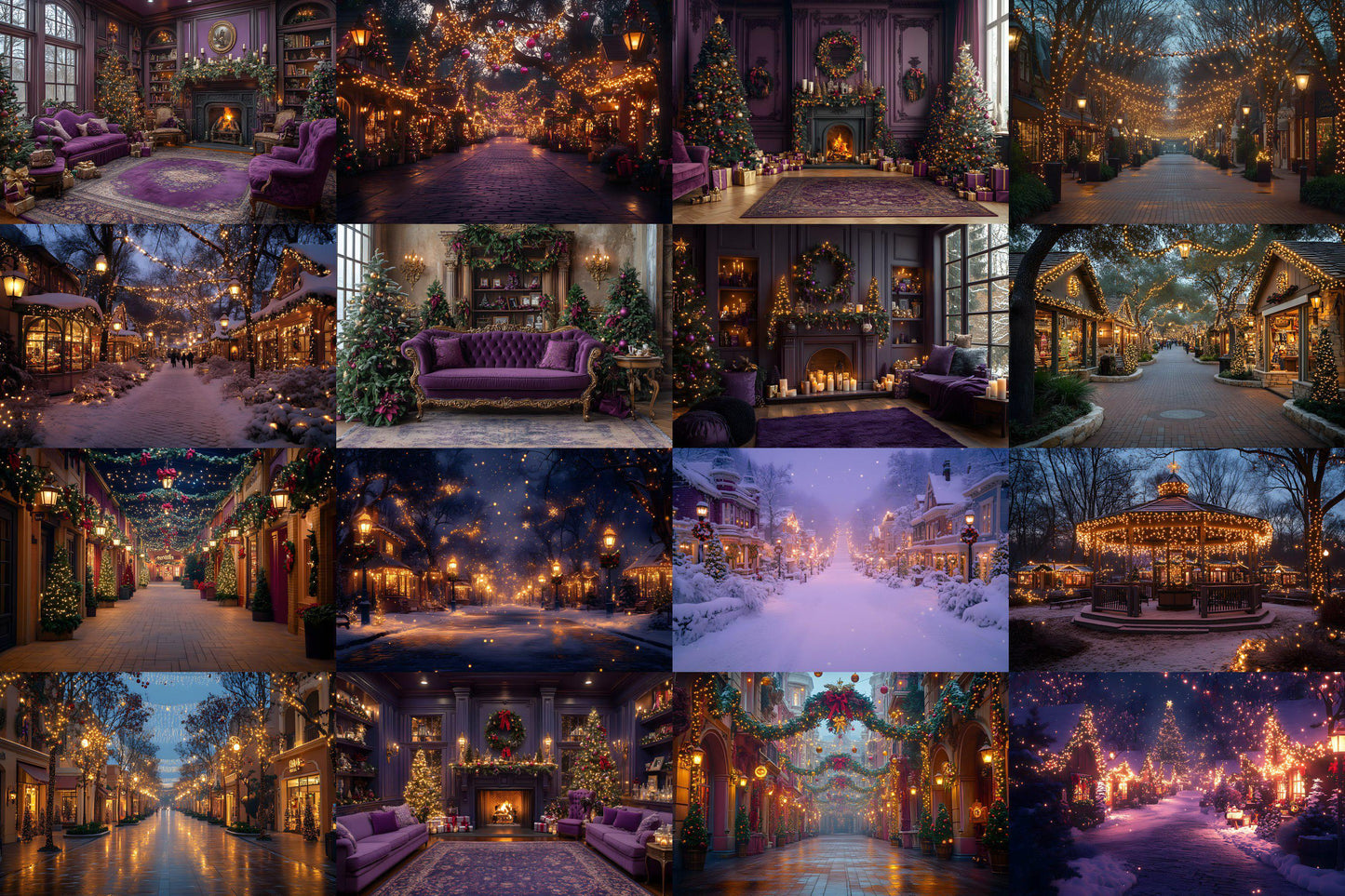Purple Christmas Backdrops, Christmas Background, Digital Christmas Wallpapers, Photoshop, Photography Backdrops - 3:2 Ratio