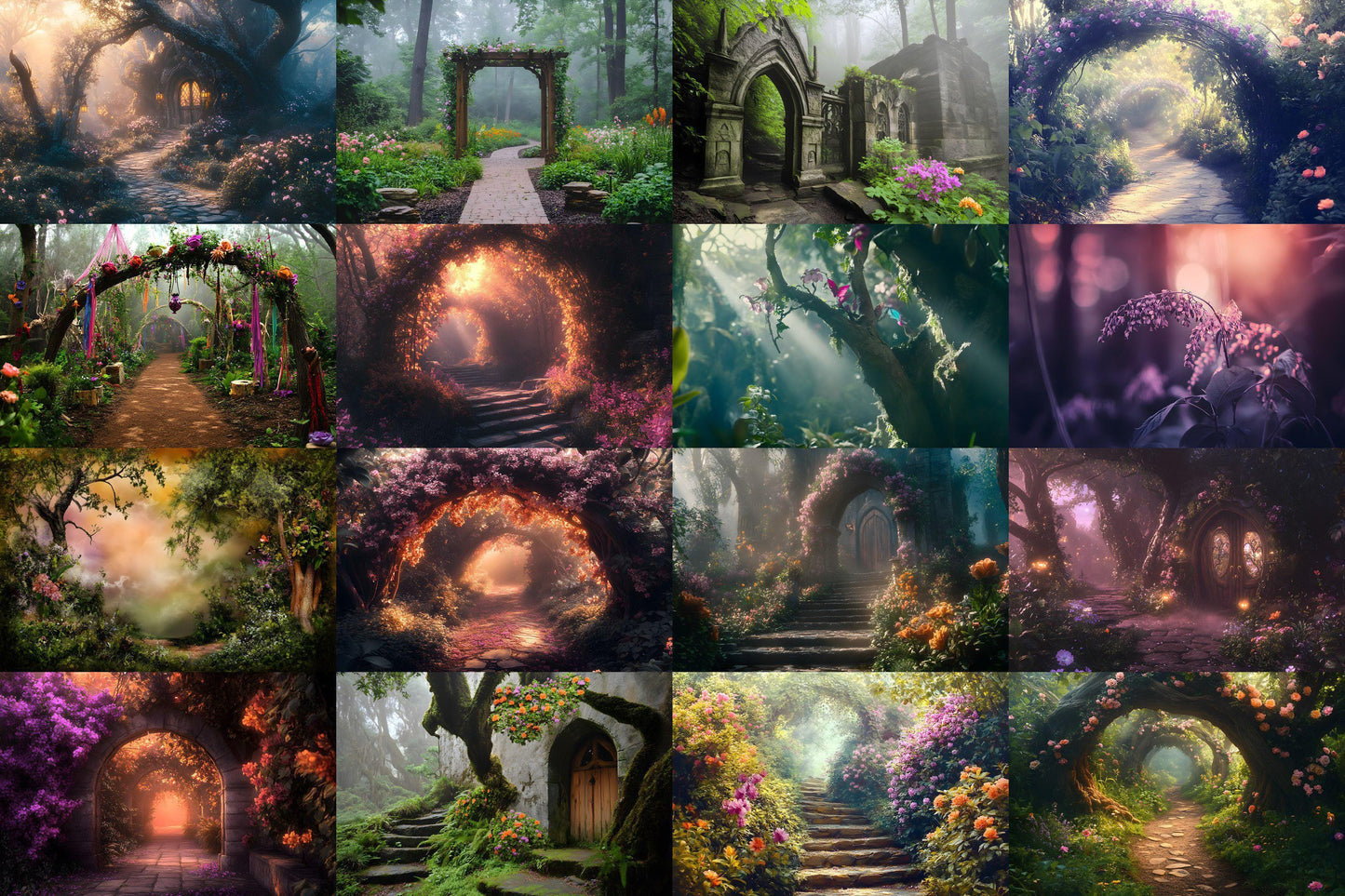 Fairy Woodland Backdrops ��������� Fantasy Floral Digital Scenery - Fairytale Visual Story Telling Backgrounds, Fantasy Wallpapers