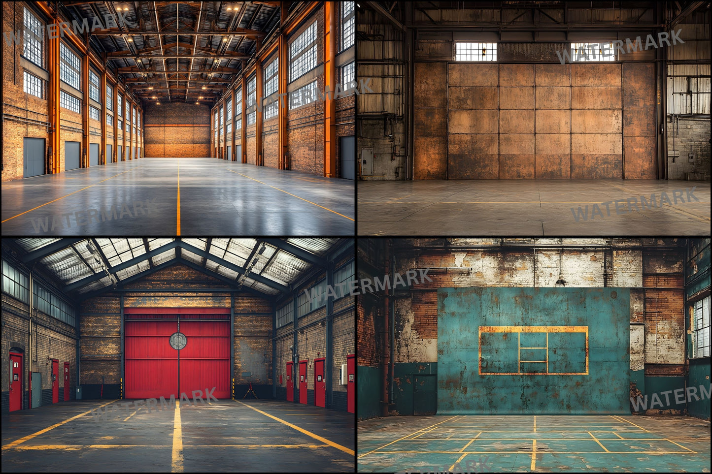 Warehouse Sports Digital Backdrop, Athletic Gym Background for Photography, Graffiti Wall Photo Booth, High Resolution Images