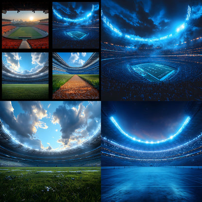 Sports Stadium Digital Backdrop, Empty Arena Background for Photography, Photo Overlay, Sports Team Fan Photo, Action Shot Composite