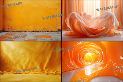 Orange Photography Backdrop, Bold Studio Background, Digital Download for Portrait Photography, Vibrant Photo Booth Prop