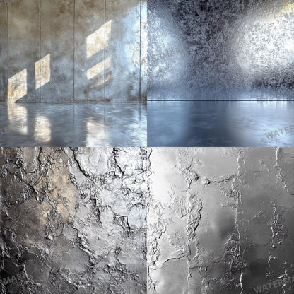 Silver Texture Backdrops - Perfect for Product & Portrait Photography, Photoshop Composites, Master Overlays, Elegant Silver Backgrounds