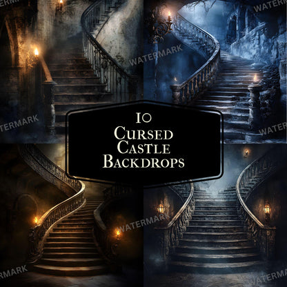 Cursed Castle Gothic Photography Backdrop - Photoshop Master Overlay - Gothic Portraits and Composites - Gothic Background - Gothic Mansion
