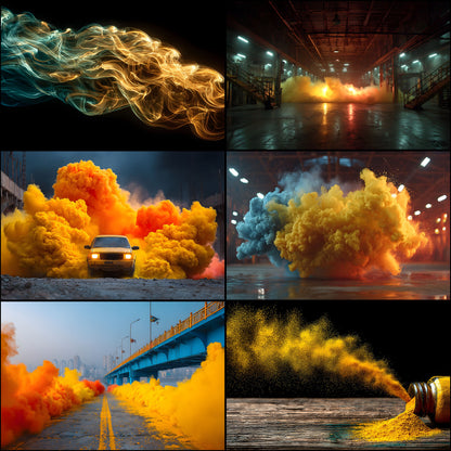 Yellow Smoke Photography Backdrop, Abstract Texture Background for Portraits, Dramatic Fine Art Digital Download, Photo Overlays