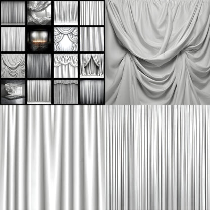 White Curtain Photography Backdrop, Sheer Fabric Background, Elegant Photo Booth Prop, Wedding Portrait Digital Download, Studio Newborn Photoshoot