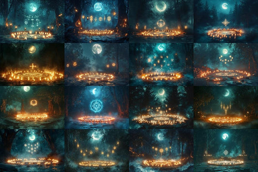 Witch Ritual Scene - Witchcraft Photography Backdrops - Photoshop - Wizard Backgrounds - Overlay - Story Backgrounds - School of Wizarding