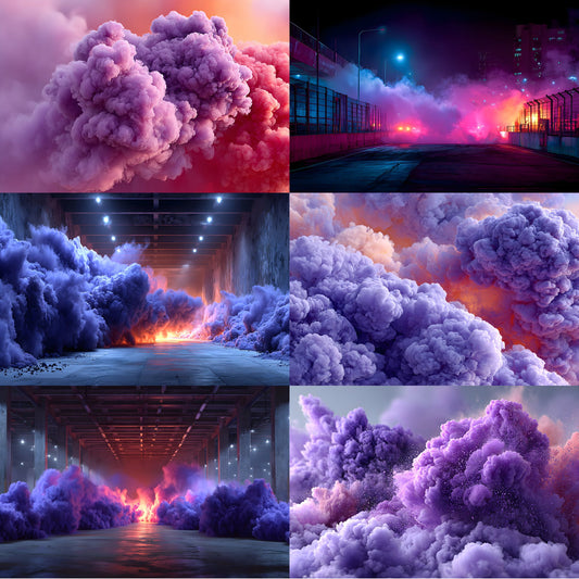 Purple Smoke Photography Backdrop, Ethereal Action Background, Digital Photo Background for Composites, Fantasy Portrait Photography Prop