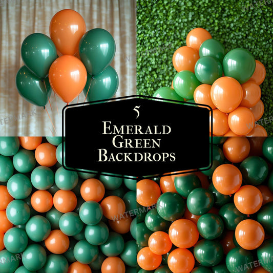 Emerald Green 96x96px Photography Backdrop for Stunning Portraits Digital Composites  Studio Use - Versatile Master Overlays