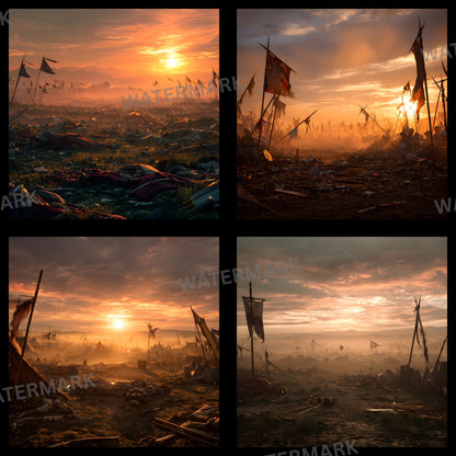 Medieval Battlefield Digital Backdrop, Square Photography Background, Dark Ages Photo Prop, Warrior Knight Composite, Fantasy War Scene, RPG Game Art