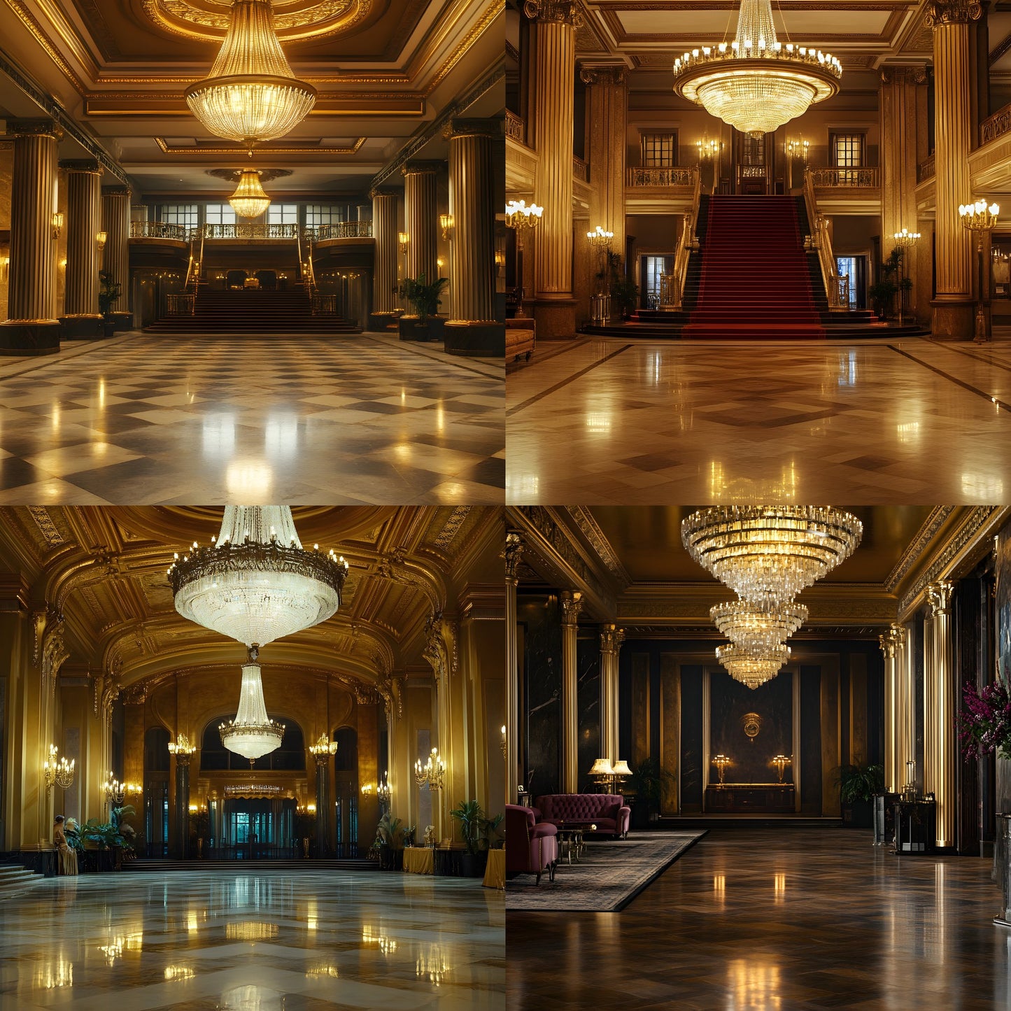 Art Deco Hotel Lobby Digital Backdrop, Elegant Photography Background, Vintage Inspired Photo Prop, for Composites, High-Resolution Images
