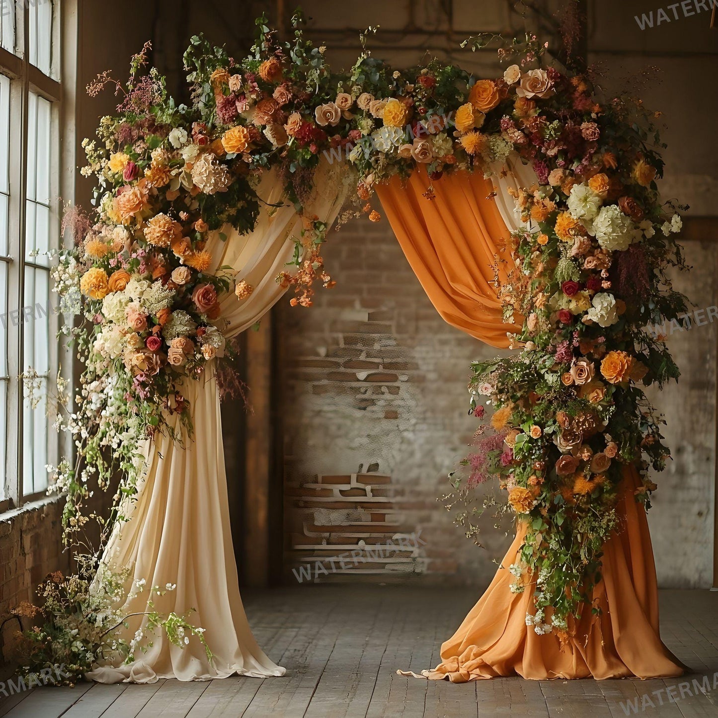 Floral Boho Digital Photography Backdrops Set - 1Master Overlays for Portraits - 11 Ratio 96x96px PBP9