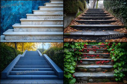 Stairs Photography Backdrop Digital Download, Elegant Staircase Background for Portrait Photoshoot, Photo Prop, Scenic Digital Background