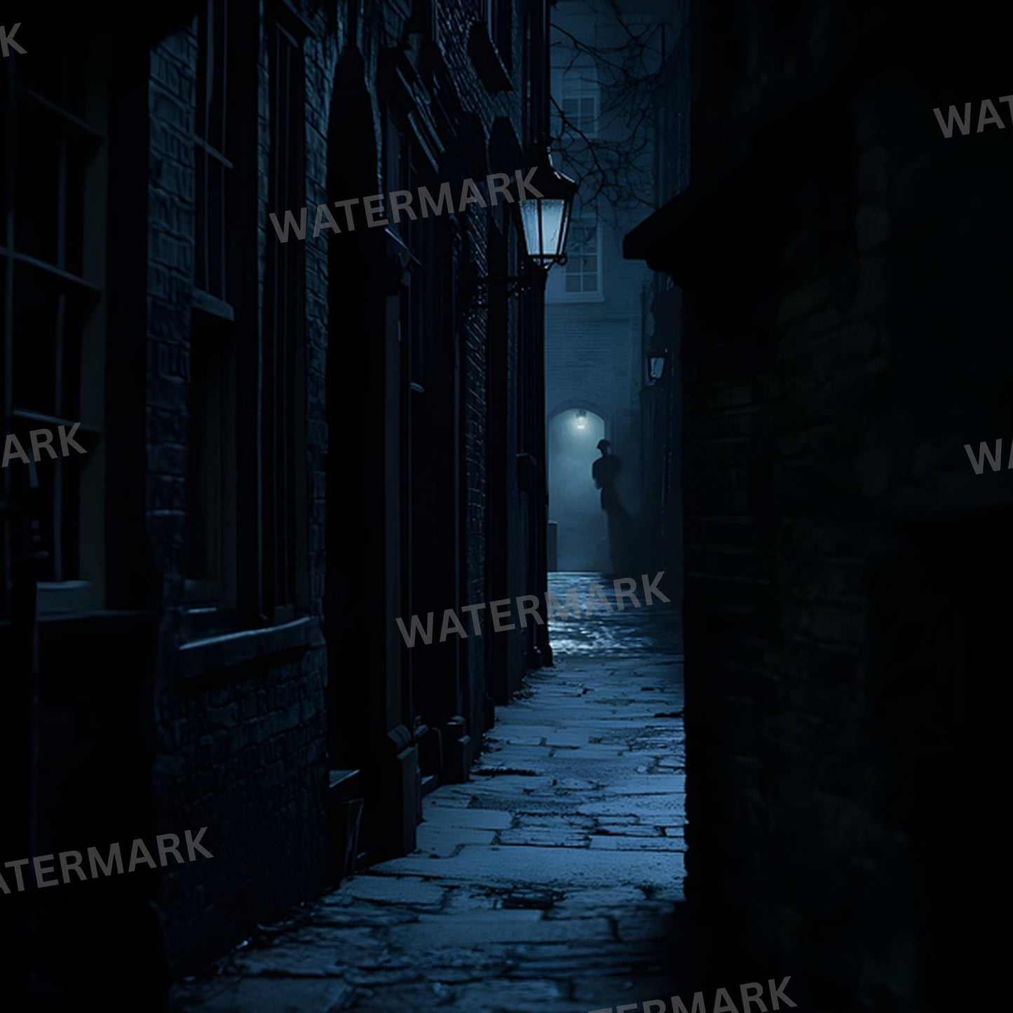 Sherlock Holmes Alley Digital Backdrop, Detective Scene Background, Moody Alleyway Photography Prop, Instant Download for Composites, Square Ratio