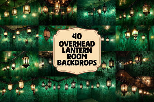 Overhead Lantern Room Backdrops | Digital Backgrounds for Photoshop Composites & Fantasy Scenes - Digital Backdrops