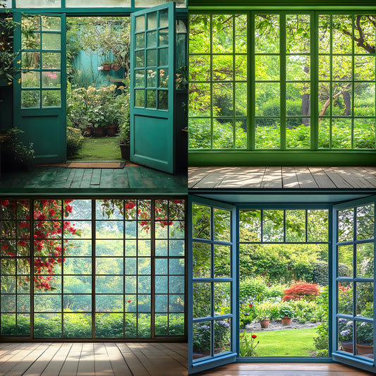 Royal Green Garden Digital Backdrop Collection, Nature Photography Backgrounds, Photo Overlays, Studio Portrait Scenes, Scenic Digital Art