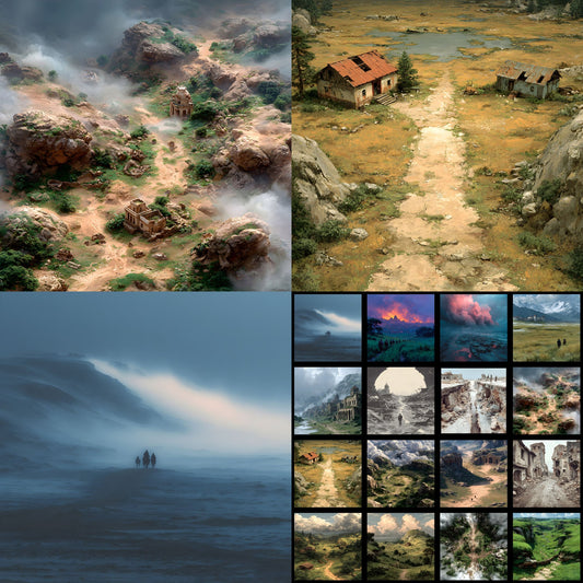 Chaotic Battlefield Digital Backdrop, Gamer Background, Square Intense Gaming Scene, Themed Photography, High-Resolution, Unique Design