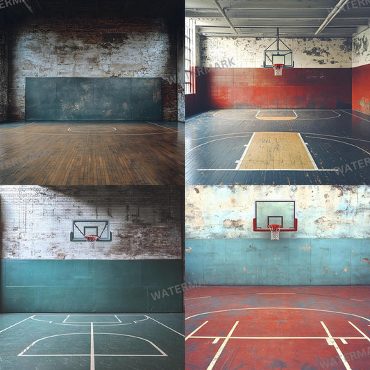 Sports Court Backdrops - Digital Backgrounds for Photography, Photoshop Overlays, Portraits, Products & Sports Design Projects