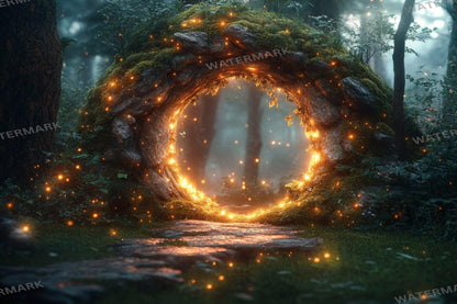 Fairy Forest Backdrops - Enchanted Woodland Scenes, Magical Doorways and Fairy Lights - Photography Master Composites - Fairy Backgrounds