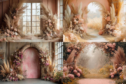 Pink Boho maternity digital backdrop room minimal arches backdrop maternity overlays, pink textures boho digital backdrop wedding studio