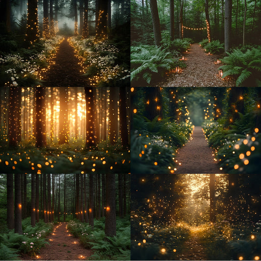 Whimsical Forest Wedding Backdrop Collection, Enchanted Woods Digital Backgrounds, Dreamy Photography, Fairytale Photo Overlays