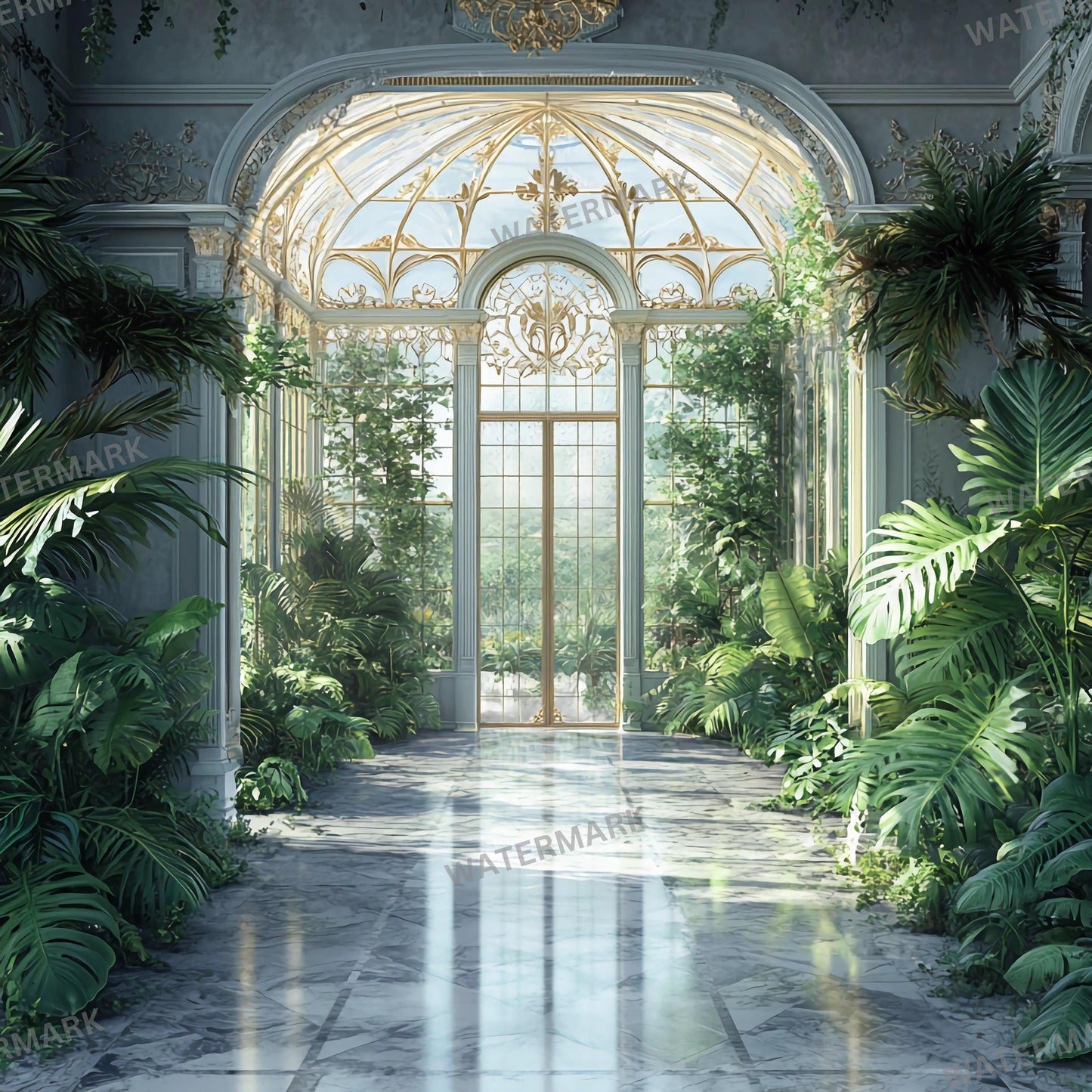 Victorian Conservatory Backdrops | Vintage Greenhouse Backgrounds | Digital Download