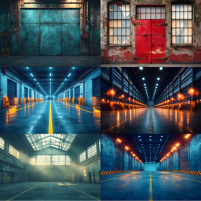 Warehouse Sports Digital Backdrop, Action Scene Background, Photography Prop, Athlete Photo, Graffiti Wall, Urban Sports, Ratio