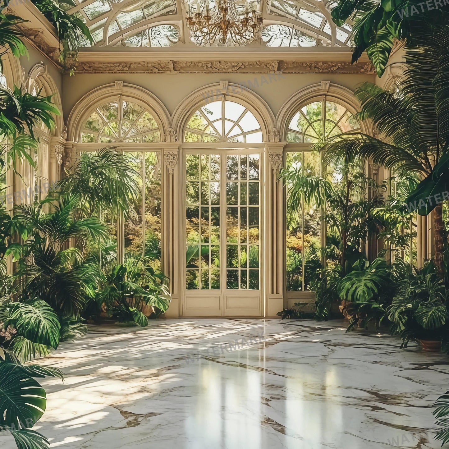 Victorian Conservatory Backdrops | Vintage Greenhouse Backgrounds | Digital Download