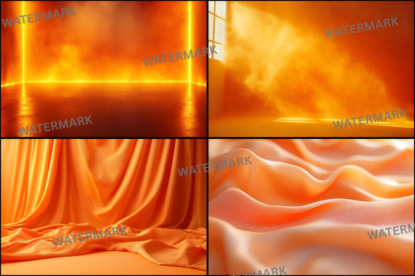 Orange Photography Backdrop, Bold Studio Background, Digital Download for Portrait Photography, Vibrant Photo Booth Prop