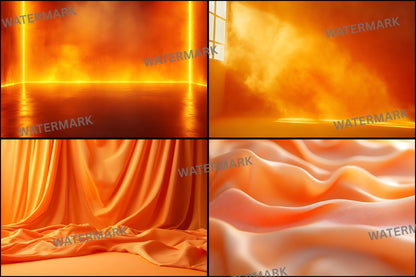 Orange Photography Backdrop, Bold Studio Background, Digital Download for Portrait Photography, Vibrant Photo Booth Prop