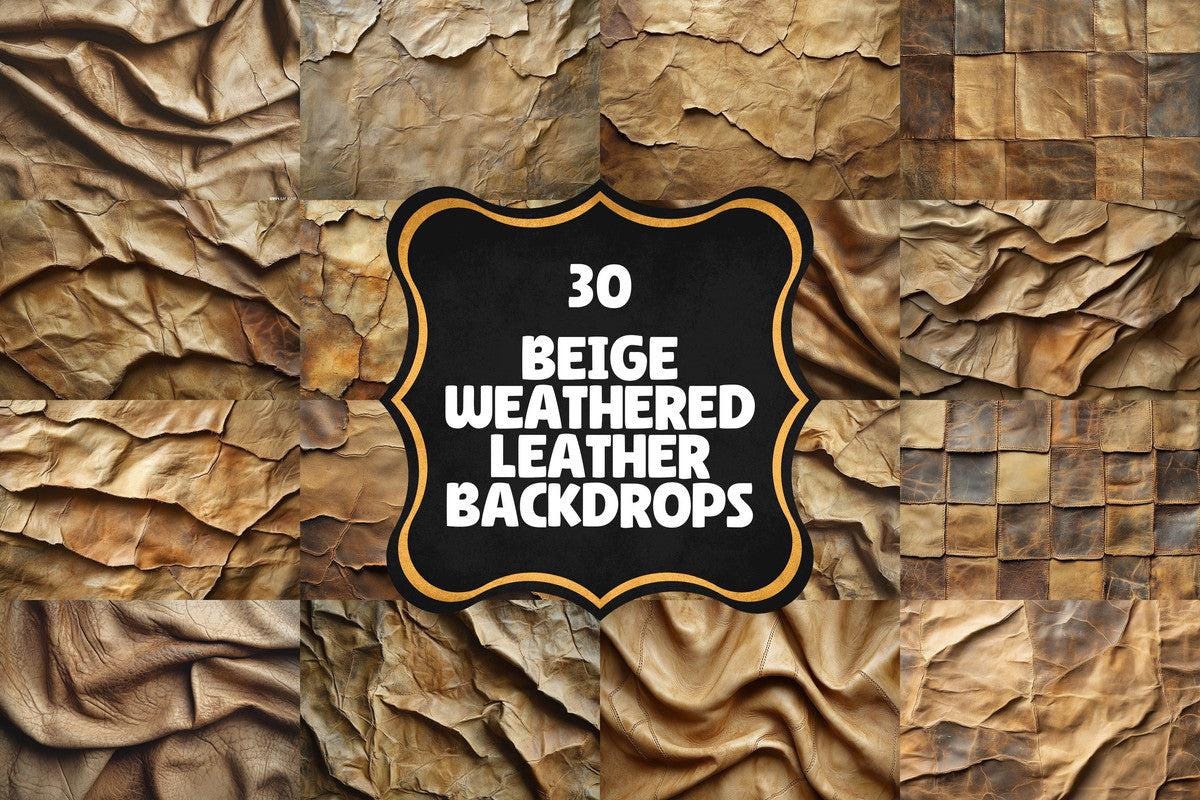 Beige Weathered Leather Digital Photography Backdrops PNGs - 00x00px Warm Aesthetic for Commercial Use