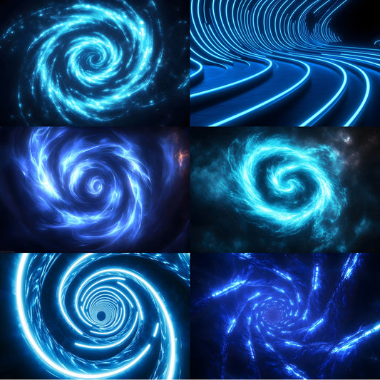 Abstract Blue Neon Lights Digital Backdrop, Modern Photography Background for Portraits, Photo Overlays, Creative Graphic Design Resource