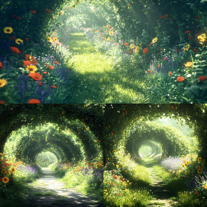Wild Vine Garden Digital Backdrop, Enchanted Forest Background, Photography Landscape, Fantasy Photo Overlay,Composite, Printable Art