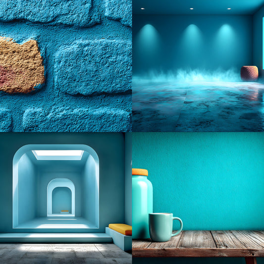 Cyan Solid Color Digital Backdrop, Photography Background for Portrait, Studio Photo, Modern Abstract Texture, Instant Download