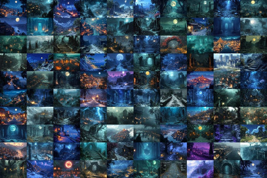Ancient Roman Night Backdrops - Warm Aesthetic PNGs for Photographers  Digital Artists