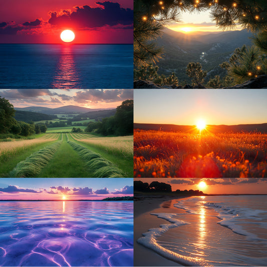 Sunset Photography Backdrop Bundle, Golden Hour Digital Backgrounds, Photo Overlays, Dreamy Sky Textures, Scenic Photography Resources