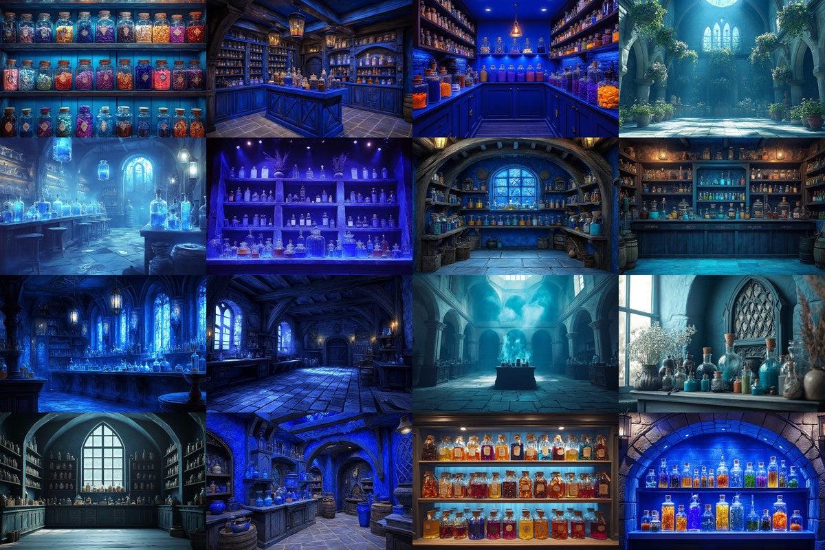 Blue Witchs Apothecary Photography Backdrops for Digital Artists Photographers  Designers - High-Quality 00x00px