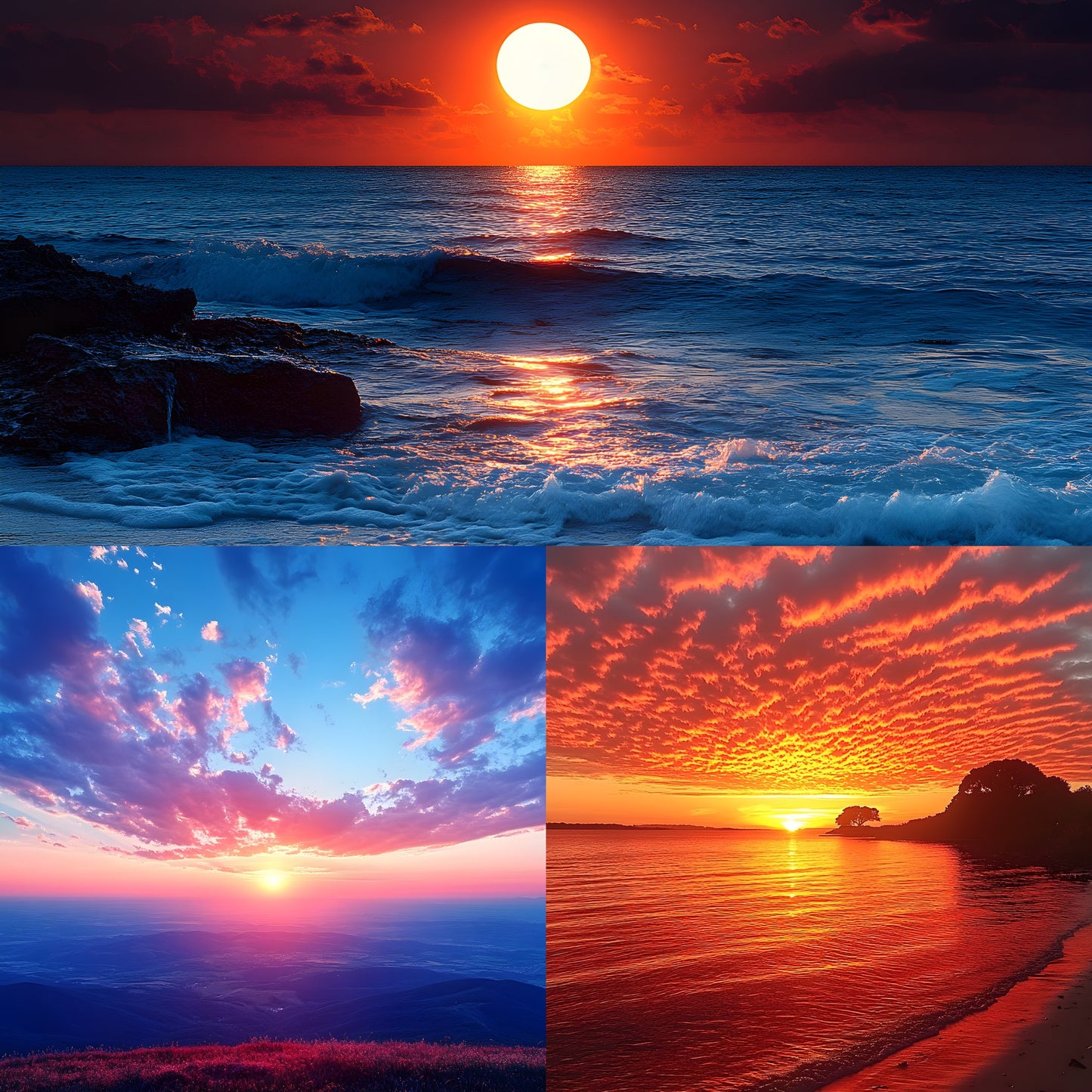 Sunset Photography Backdrop Bundle, Dreamy Sky Digital Backgrounds for Photographers, Golden Hour Photo Overlays, Ratios, High-Res Images