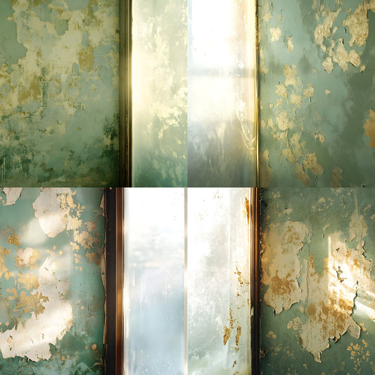 Worn Vintage Wallpaper Digital Backdrop, Diffused Light Photography Background, Photo Booth Prop, Textured Paper Photography Backdrop