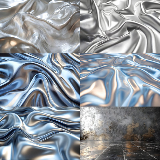 Silver Gray Photography Backdrop Bundle, Digital Backgrounds for Portraits, Fine Art Textures, Neutral Tones Photo Overlays