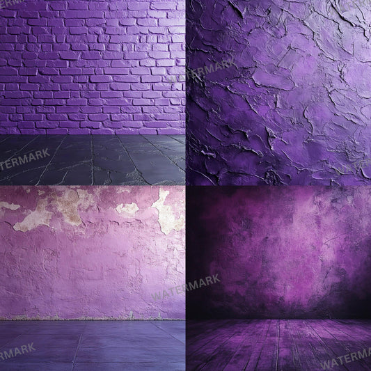 Purple Texture Backdrops for Photoshop, Master Overlay Textures, Grunge and Abstract Wall Backgrounds for Digital Art