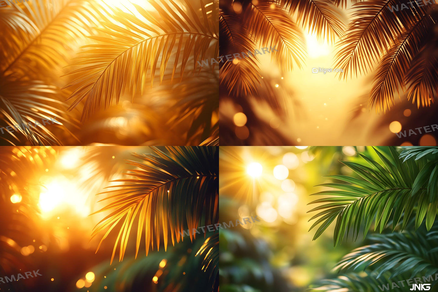 Palm Tree Glow Backdrops | Digital Backgrounds for Photoshop Composites & Cinematic Overlays, Wedding, Maternity Backdrop