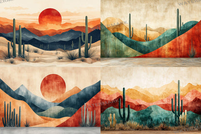 Modern Desert Geometry Backdrops, Abstract Digital Backgrounds, Minimalist Landscape Photography, Geometric Architectural Composites