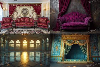 Regal Room Interior Backdrops - Victorian and Royal Designs - Royal Room Backdrops - Luxury Mansion Interior - Real Estate Backgrounds