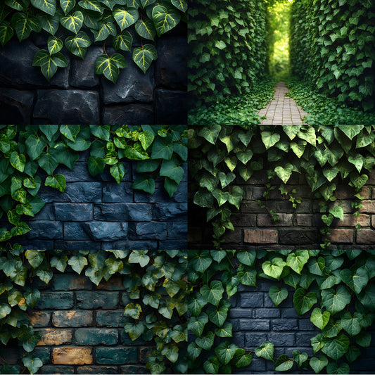 Summer Ivy Leaves Digital Backdrop, Greenery Photography Background, Nature Photo Prop,  for Portrait, Wedding, and Newborn Photos