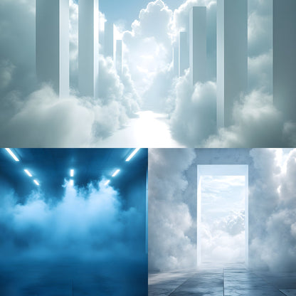 Futuristic Crossfit Studio Backdrop, White Gym Background, Digital Download, Fitness Photography, Workout Photo Booth, Sport Mockup