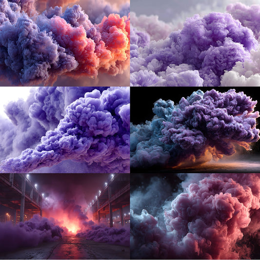 Purple Smoke Photography Backdrop, Ethereal Action Background, Digital for Composites, Artistic Portrait Overlay, Moody Photo Design Resource