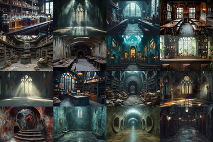 Wizarding School Backdrops - High-Resolution PNGs 00x00px for Magical Commercial Use - Enchanting Fantasy Designs
