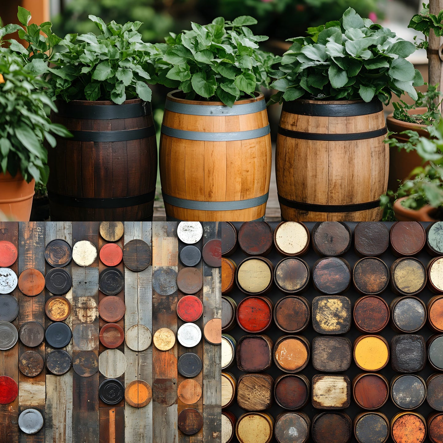 Whiskey Barrel Digital Photography Backdrop, Rustic Wood Background for Newborn, Portrait, and Product Photography - Ratio