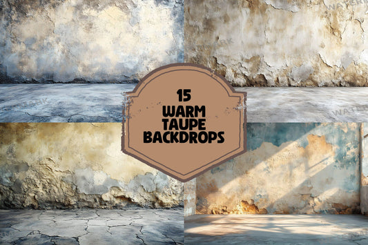 Warm Taupe Backdrops for Neutral Photography, Elegant Earth-Toned Digital Backgrounds, Minimalist Textured Event Decor Props